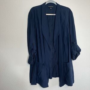 Lane Bryant navy‎ open drape jacket